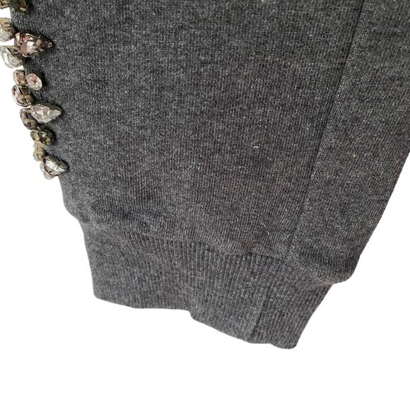 Hemant and Nandita Embellished Chrystal Charcoal Gray Sweatpants Joggers XS - Picture 5 of 10